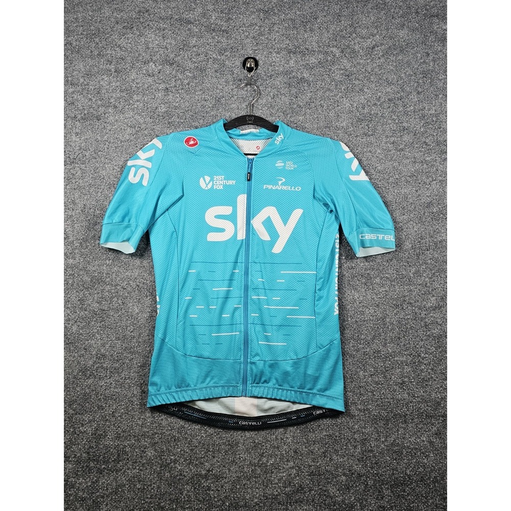 Castelli Team Sky UCI World Tour Jersey Cycling Shirt Short Sleeve Men Size XL